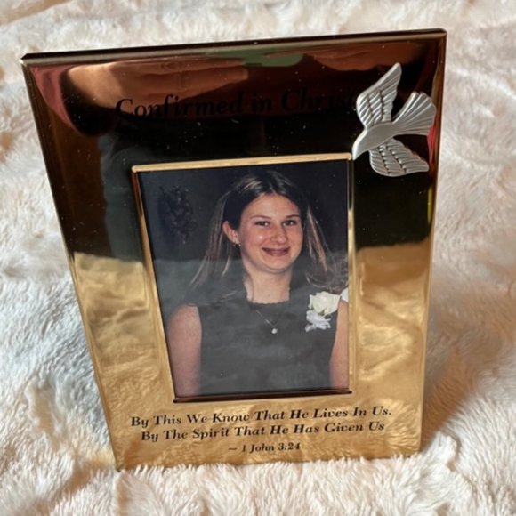 Gold tone coloured Confirmed in Christ Picture Frame NIP - Picture 4 of 9